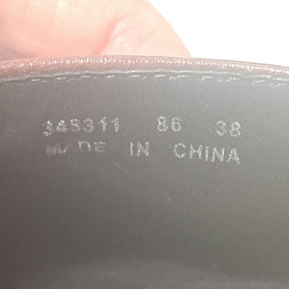 Ecco Womens EU 38 US 7.5 Mid Heels Burgundy Leather Ankle Strap Closed Toe Shoes - Picture 9 of 10